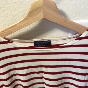 Saint James Stripe Tshirt 3/4 Sleeves sz US 6